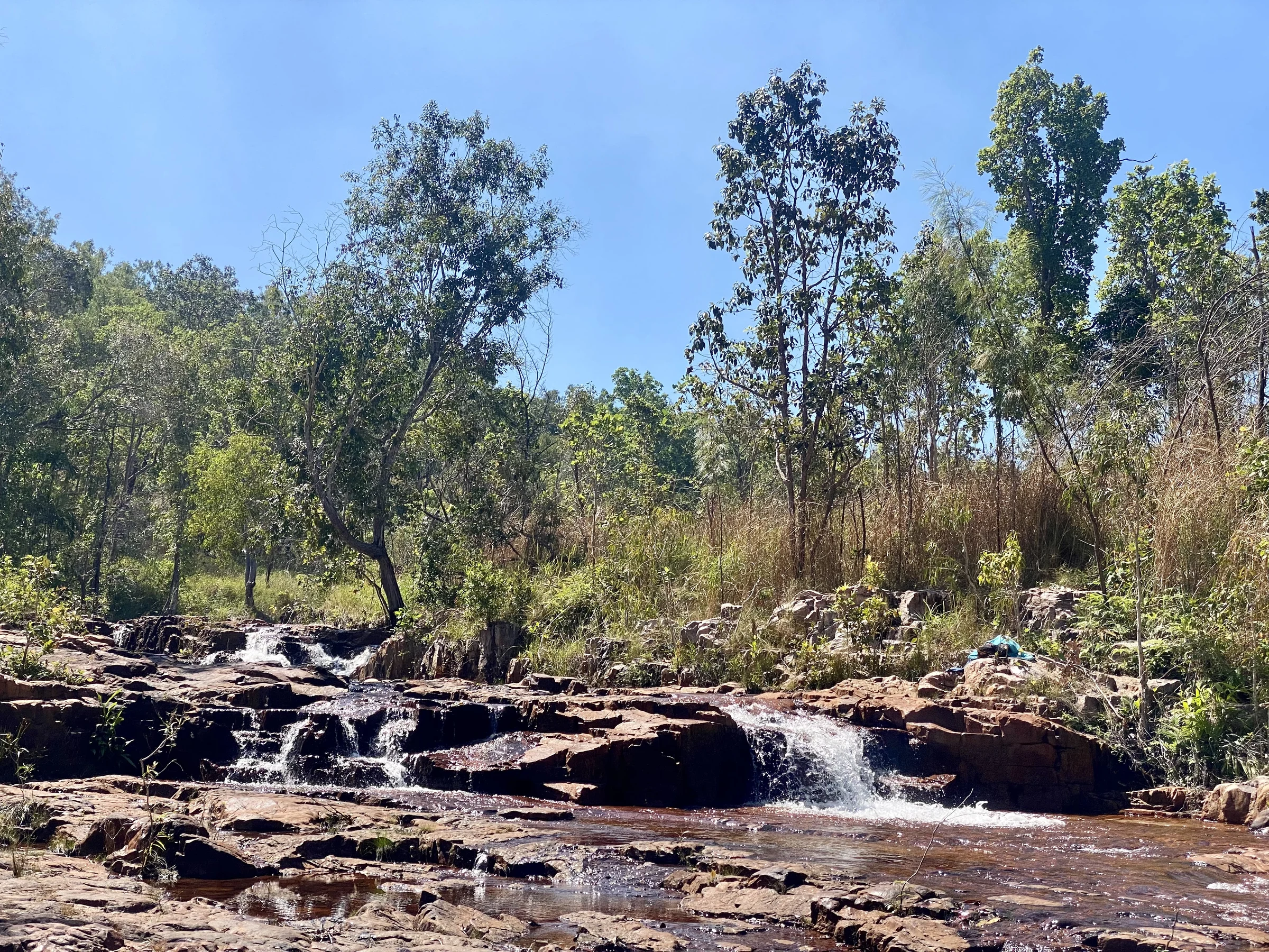 Waterfall cascading into a wild plunge pool