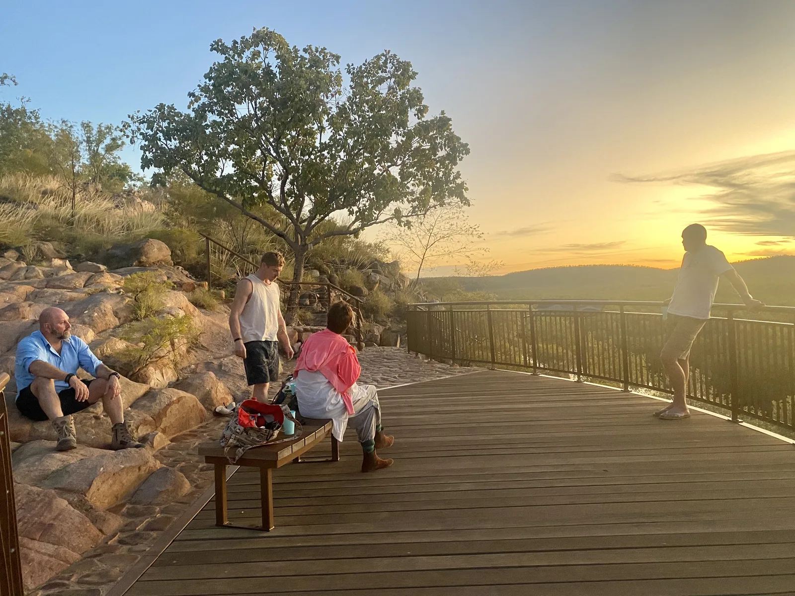 Sunset from the lookout after a day's walk