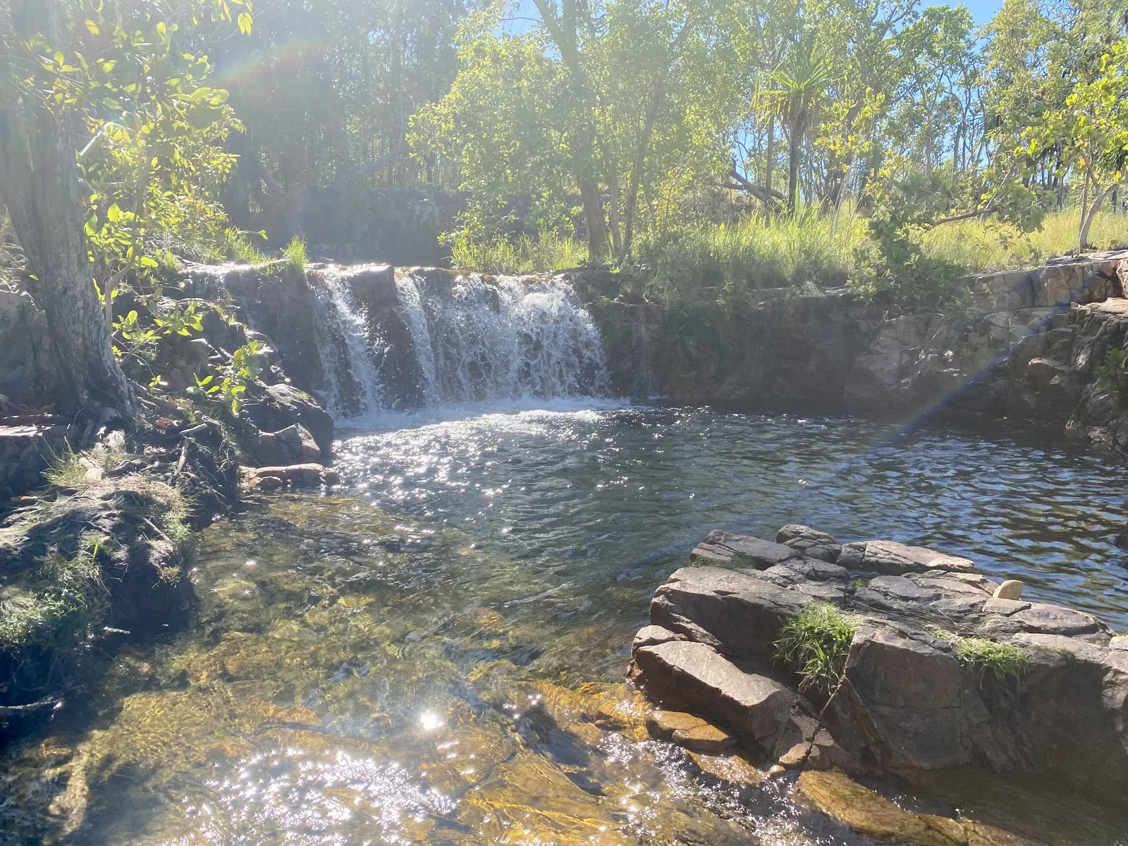 A hidden waterfall pool